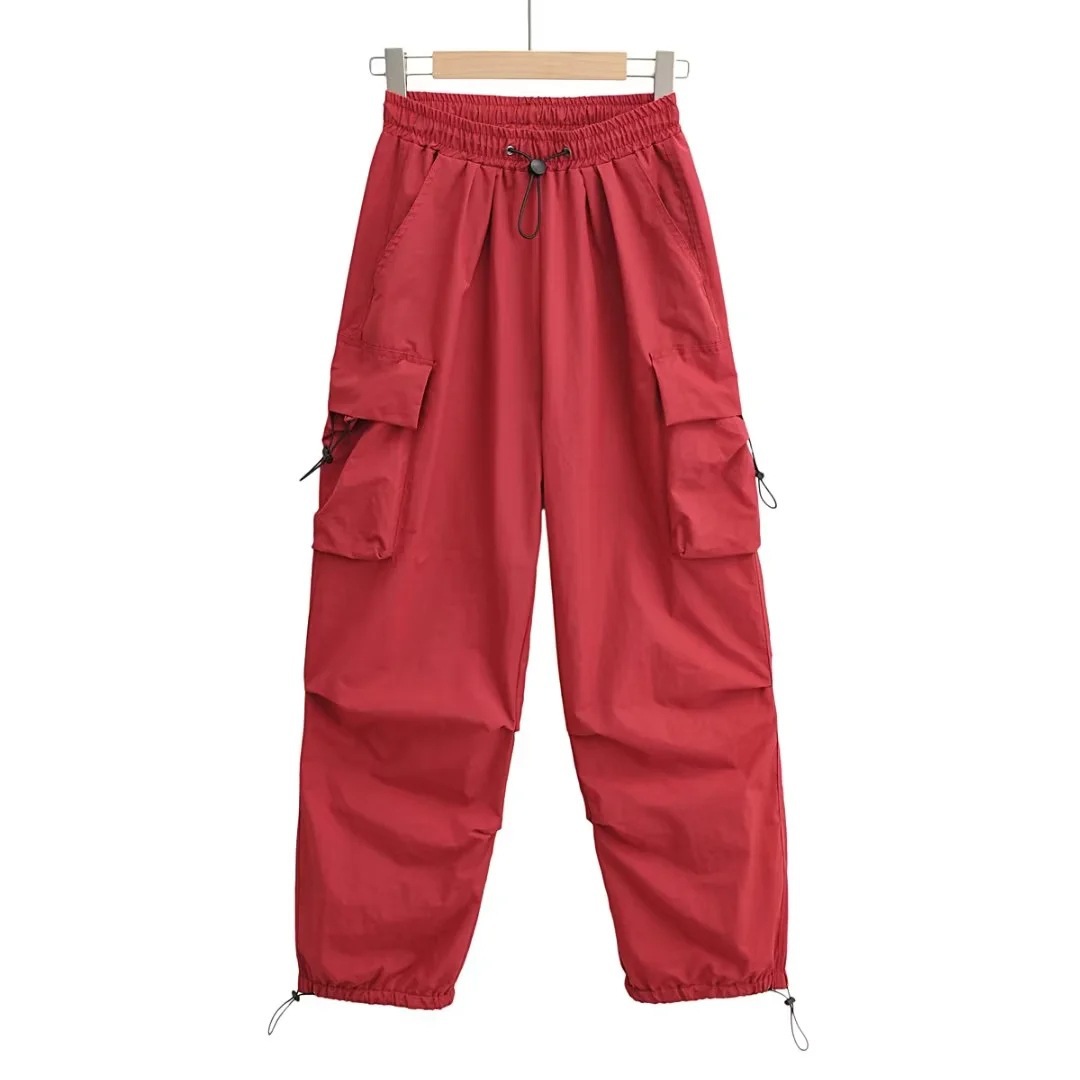 Retro Street Style Cargo Pants for Women - Summer Loose Hip-Hop Casual Straight Leg Trousers Retro Street Style Cargo Pants for Women - Summer Loose Hip-Hop Casual Straight Leg Trousers