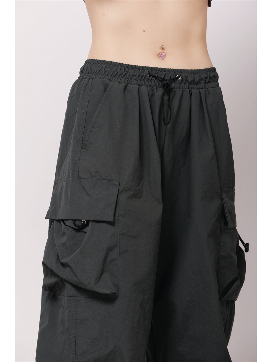 Retro Street Style Cargo Pants for Women - Summer Loose Hip-Hop Casual Straight Leg Trousers Retro Street Style Cargo Pants for Women - Summer Loose Hip-Hop Casual Straight Leg Trousers