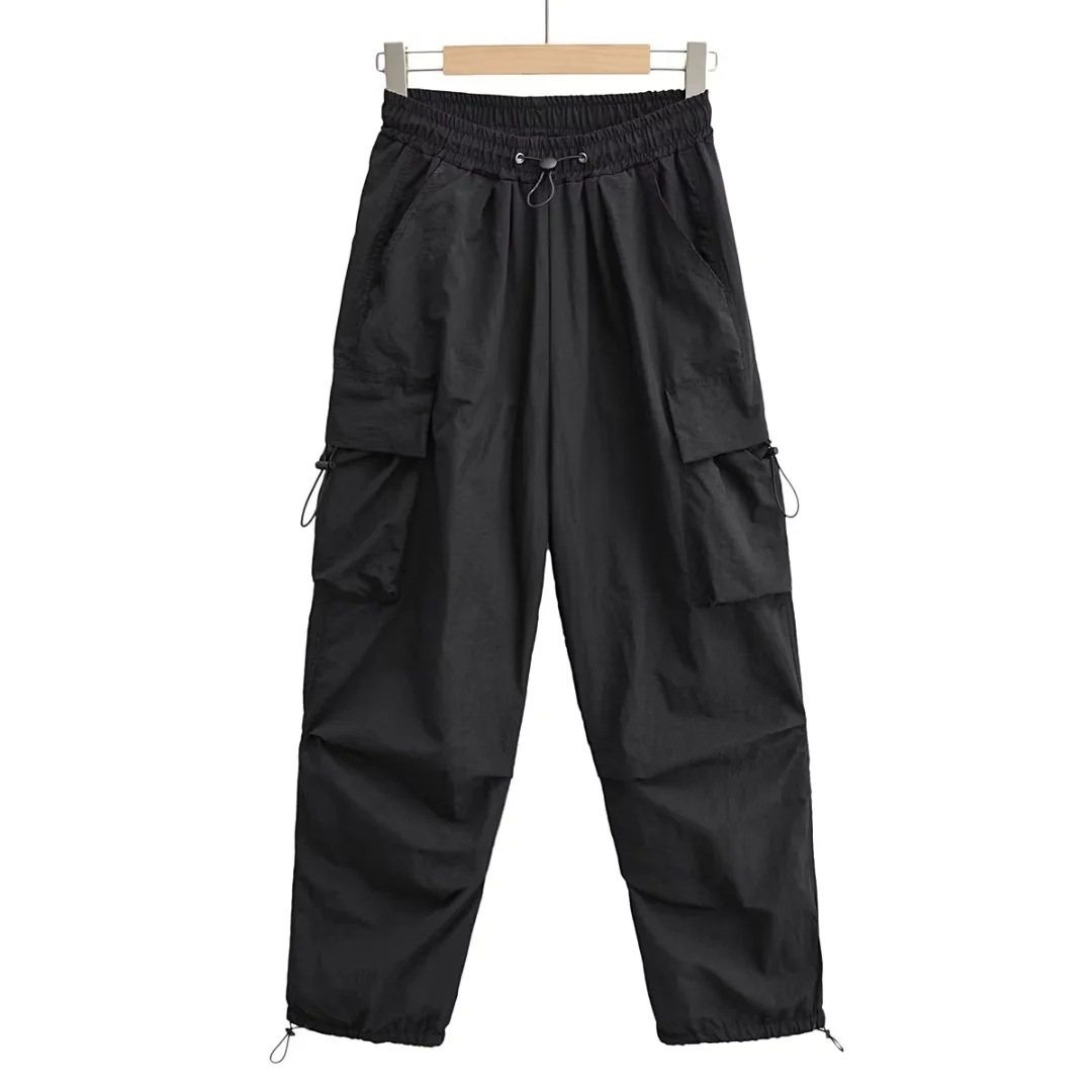 Retro Street Style Cargo Pants for Women - Summer Loose Hip-Hop Casual Straight Leg Trousers Retro Street Style Cargo Pants for Women - Summer Loose Hip-Hop Casual Straight Leg Trousers