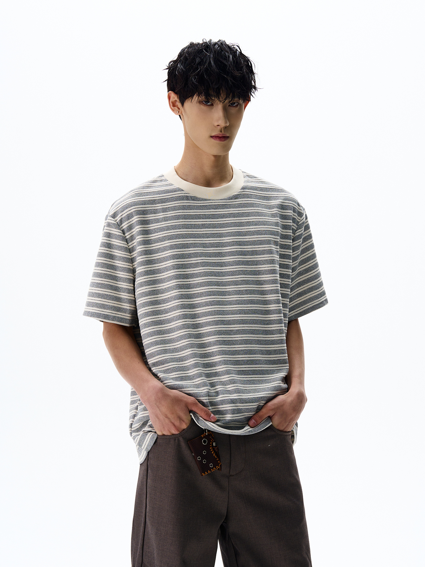 Retro Striped Short Sleeve T-Shirt for Men and Women - American Old Money Style, Casual Loose Fit, Versatile Fashion Top Retro Striped Short Sleeve T-Shirt for Men and Women - American Old Money Style, Casual Loose Fit, Versatile Fashion Top