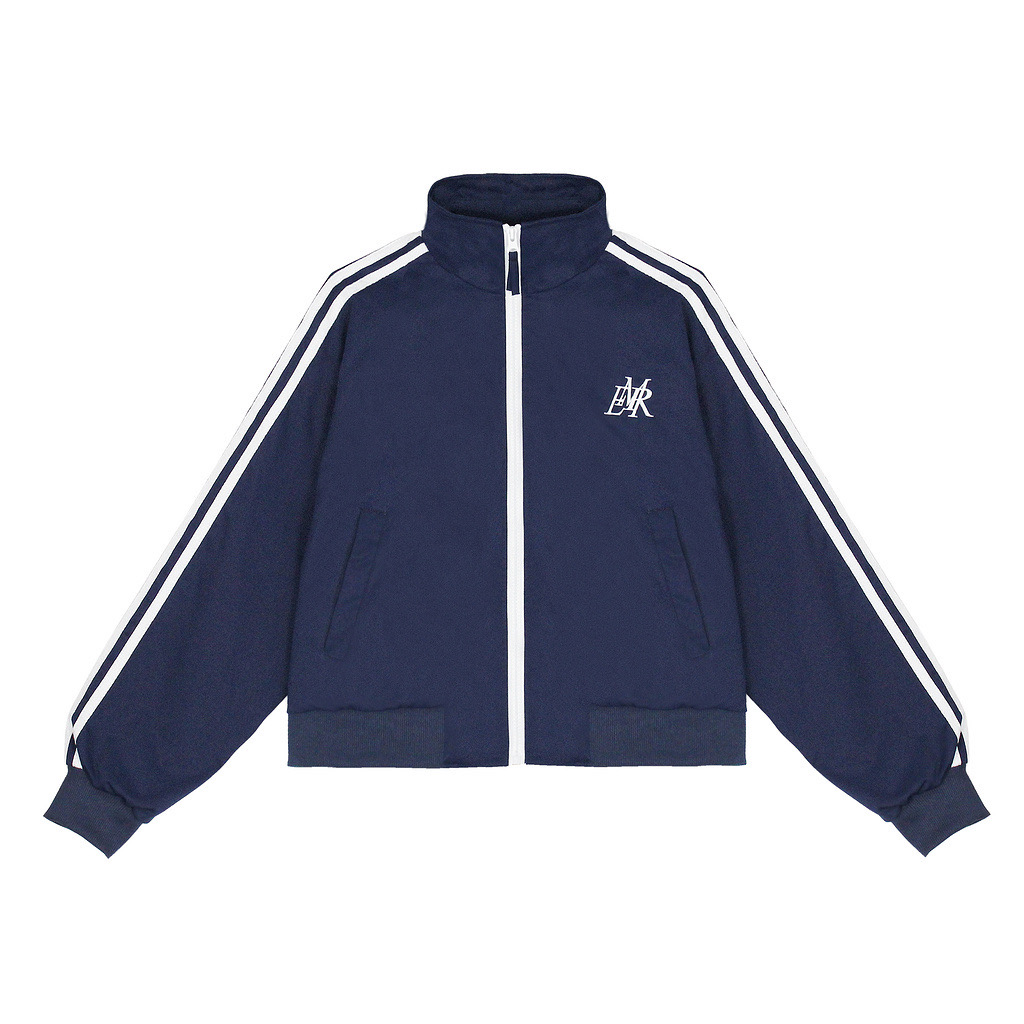 Retro Three-Stripe Zip-Up Short Jacket in Dopamine Yellow - Loose Fit American-Style Stand-Up Collar for Trendy Summer Looks Retro Three-Stripe Zip-Up Short Jacket in Dopamine Yellow - Loose Fit American-Style Stand-Up Collar for Trendy Summer Looks