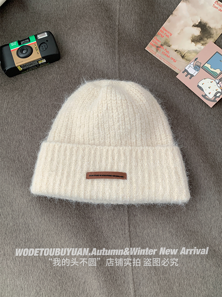 Retro Wool Slouchy Knit Hat for Women - Warm Winter Beanie for Small Faces, Cozy Style, Perfect for Y2K and Vintage Looks Retro Wool Slouchy Knit Hat for Women - Warm Winter Beanie for Small Faces, Cozy Style, Perfect for Y2K and Vintage Looks