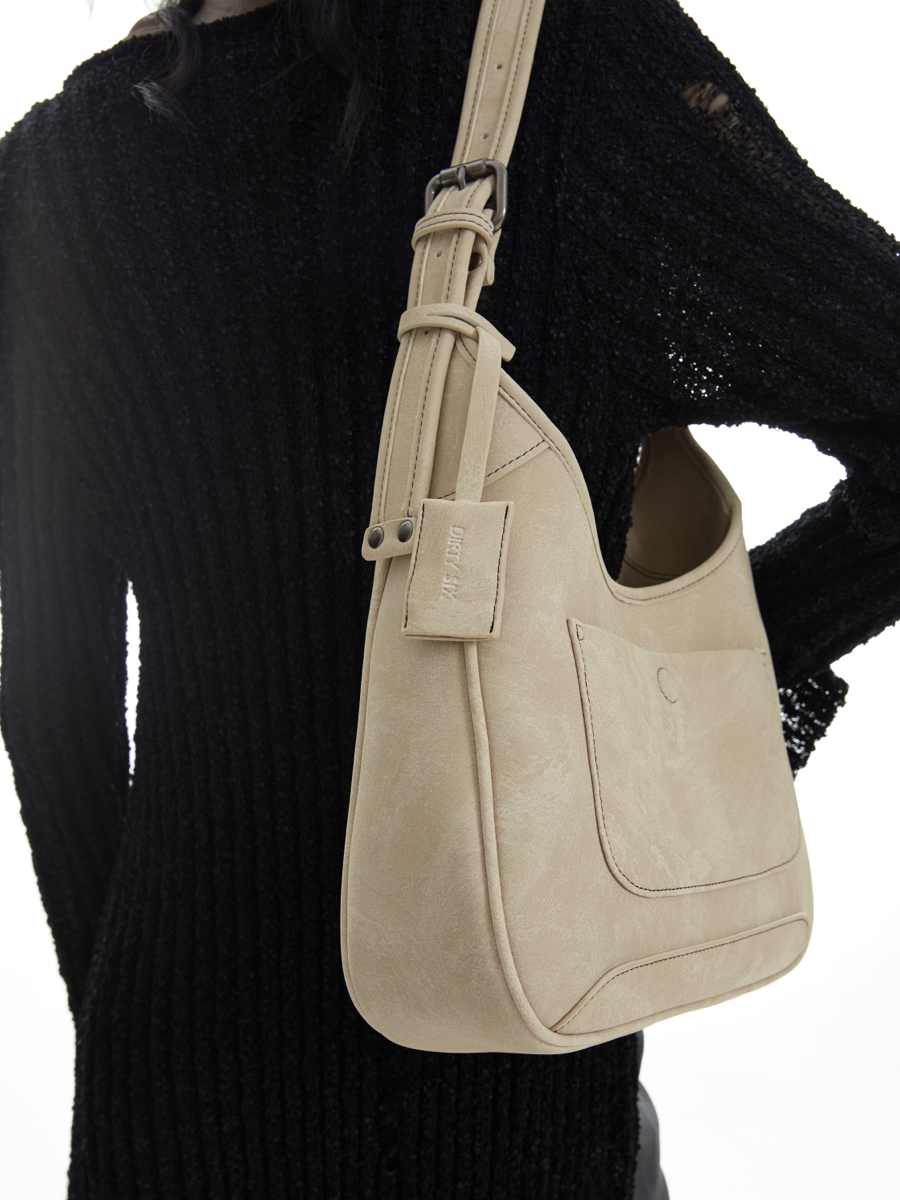 Rock Sand Latte Gradient Tote Bag - Versatile Shoulder & Crossbody Style, Trendy Y2K-Inspired Design Rock Sand Latte Gradient Tote Bag - Versatile Shoulder & Crossbody Style, Trendy Y2K-Inspired Design