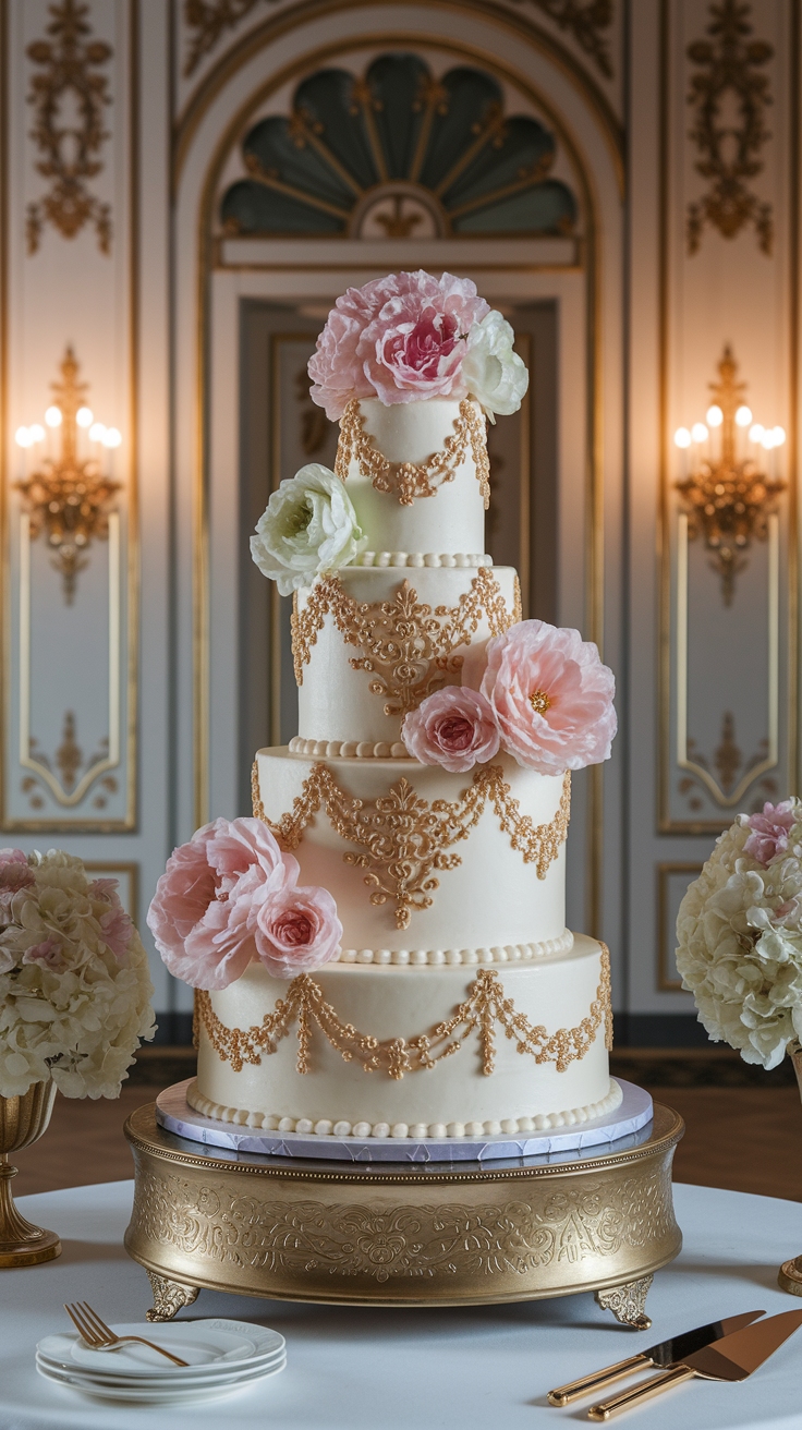 Rococo Wedding Cake: Opulent Designs for a Stunning Celebration outfit idea