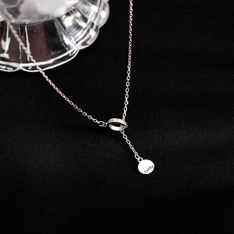Roman Numeral Pendant Necklace for Women - Chic Parisian Design, Fashionable Statement Jewelry