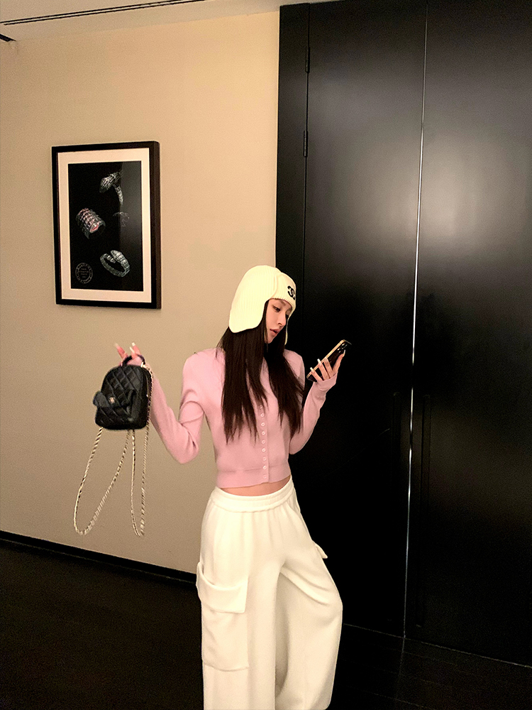 Rose Poetry Vintage Open-Front Cardigan Sweater for Women - Long Sleeve Round Neck Knit Top in Lazy Style, Perfect for 90s and Y2K Looks Rose Poetry Vintage Open-Front Cardigan Sweater for Women - Long Sleeve Round Neck Knit Top in Lazy Style, Perfect for 90s and Y2K Looks