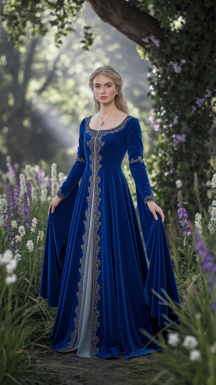 Royal Blue Medieval Dress: Timeless Styles for Any Occasion outfit idea