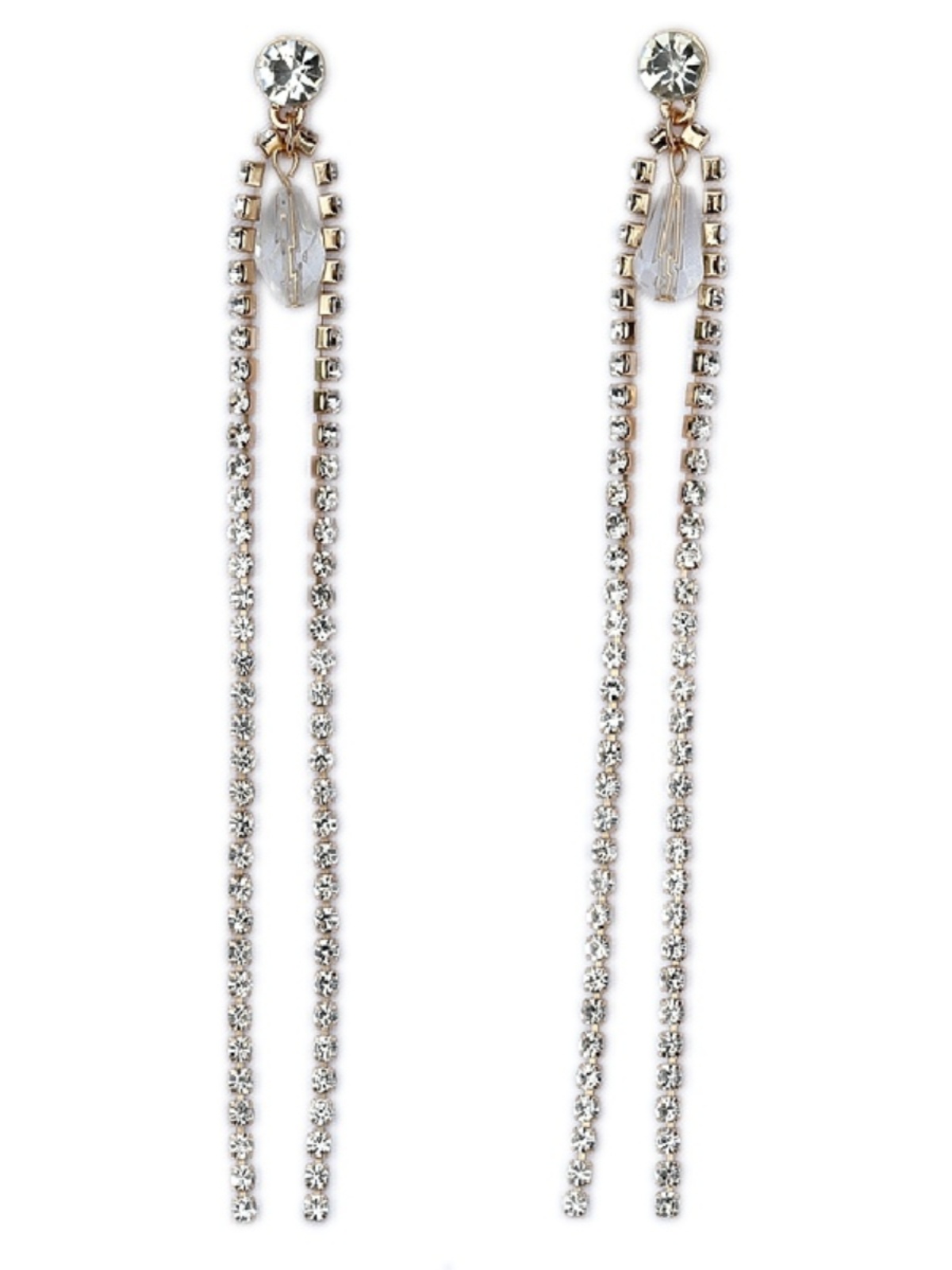 S925 Silver Needle Gemstone Tassel Drop Earrings for Women - Long Light Luxury Design to Enhance Facial Contours S925 Silver Needle Gemstone Tassel Drop Earrings for Women - Long Light Luxury Design to Enhance Facial Contours