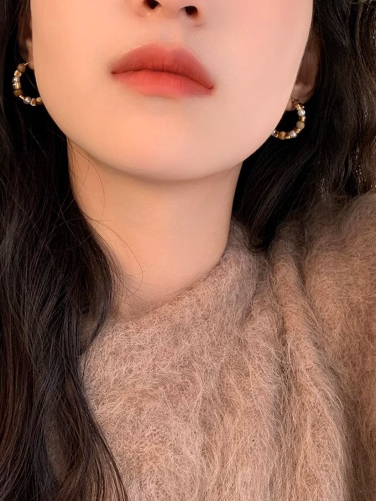 S925 Silver Needle Natural Stone Pearl Earrings - Trendy Melard Style Ear Accessories for Unique Fashion Statement S925 Silver Needle Natural Stone Pearl Earrings - Trendy Melard Style Ear Accessories for Unique Fashion Statement