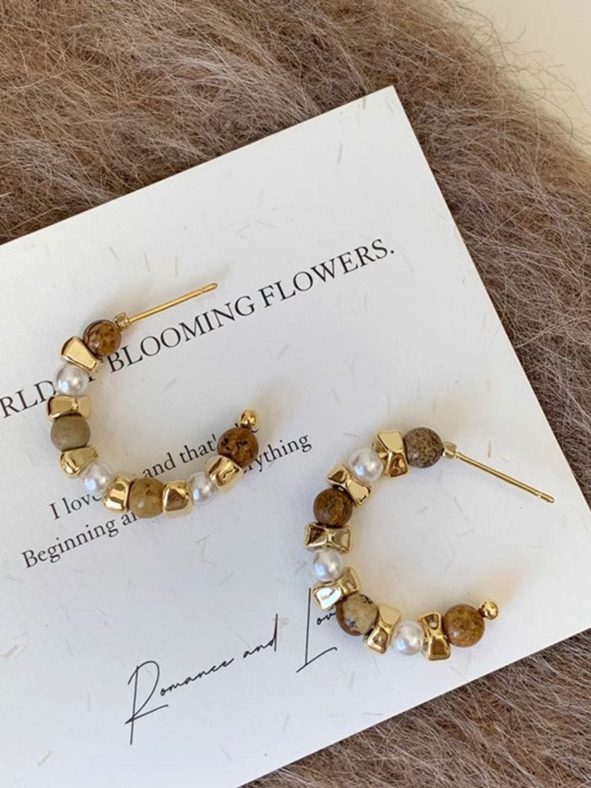 S925 Silver Needle Natural Stone Pearl Earrings - Trendy Melard Style Ear Accessories for Unique Fashion Statement S925 Silver Needle Natural Stone Pearl Earrings - Trendy Melard Style Ear Accessories for Unique Fashion Statement