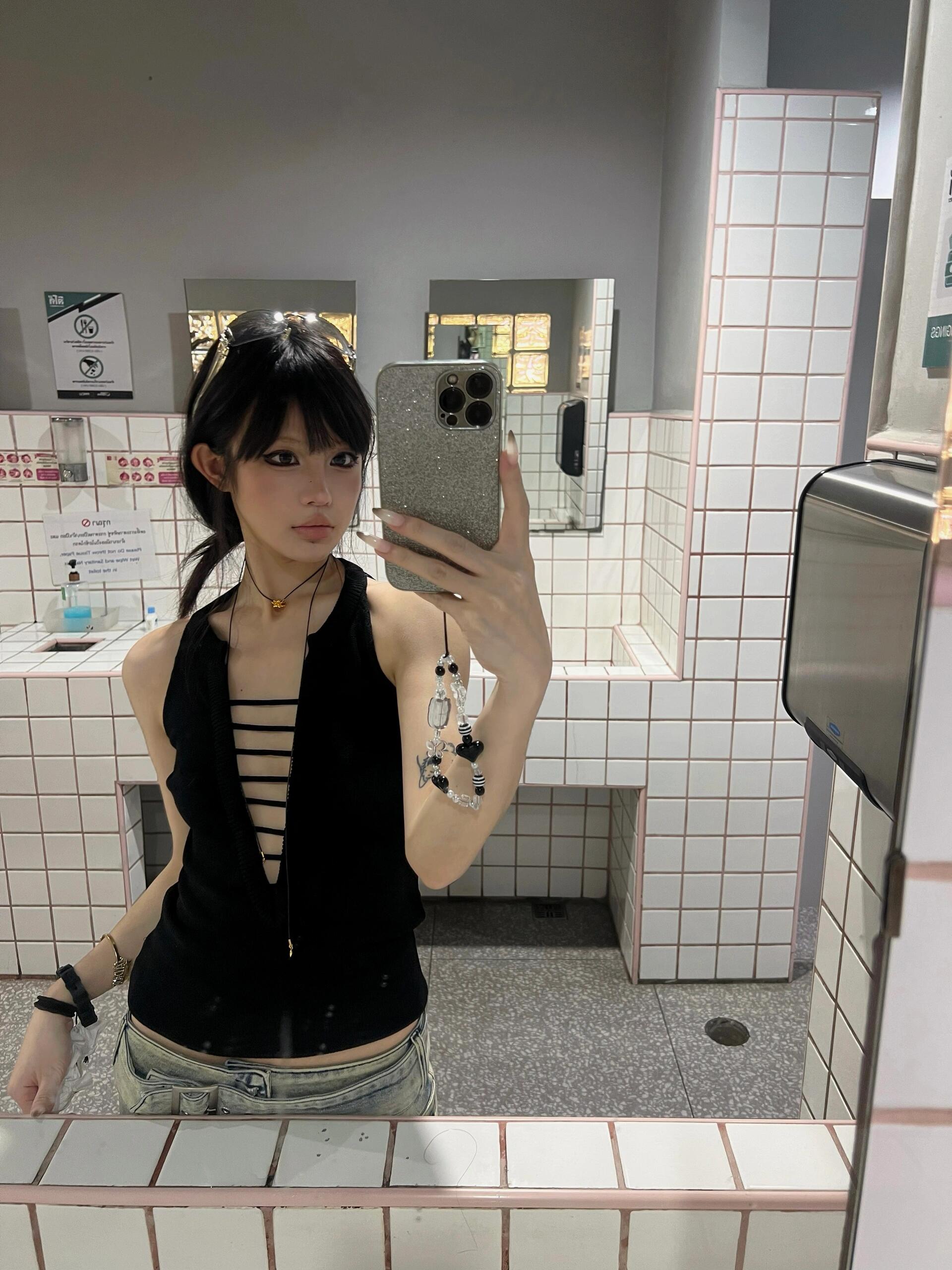 Sexy Deep V-Neck Hollow Sleeveless Tank Top for Women - American Style Slim-Fit Knitted Summer Top 2025