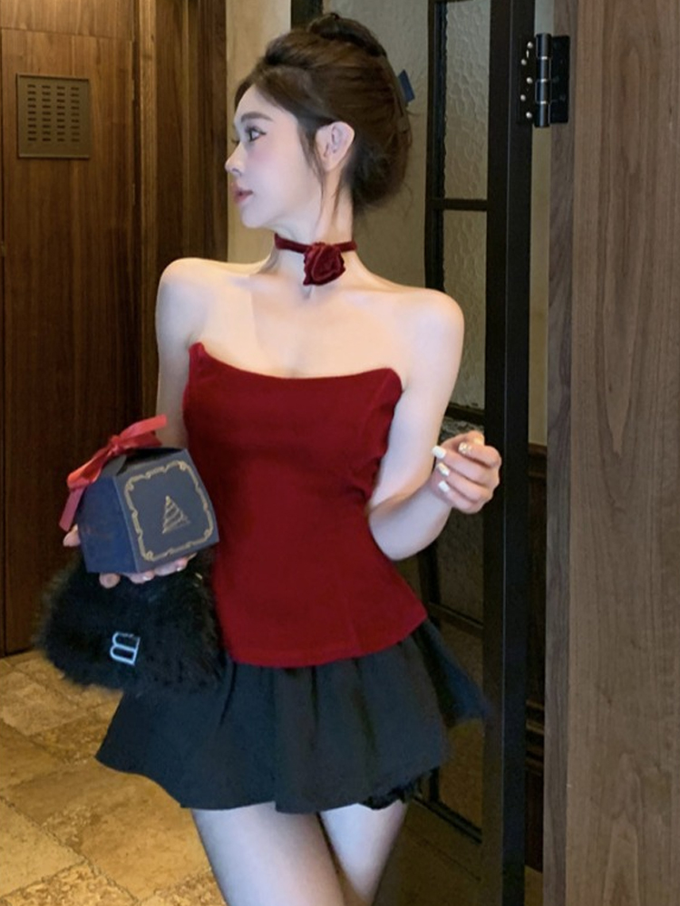 Sexy Hollow Back Halter Top for Women - Unique Chic Fishbone Blouse, Perfect for Night Out or 90s Y2K Fashion Sexy Hollow Back Halter Top for Women - Unique Chic Fishbone Blouse, Perfect for Night Out or 90s Y2K Fashion