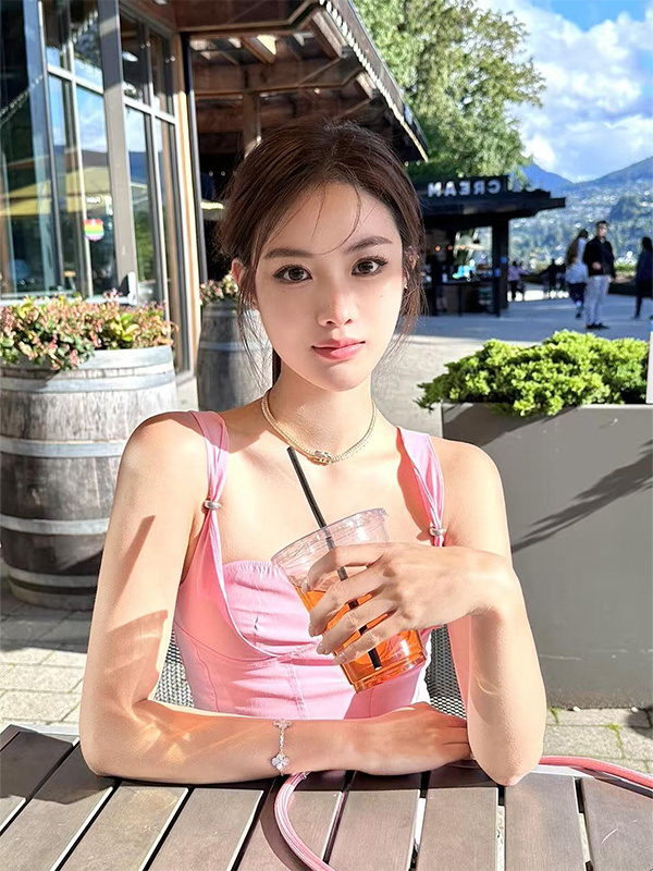 Sexy Pink Slim-Fit Camisole Top with Metal Buckle Design for Women - Summer Fashion Essential Sexy Pink Slim-Fit Camisole Top with Metal Buckle Design for Women - Summer Fashion Essential