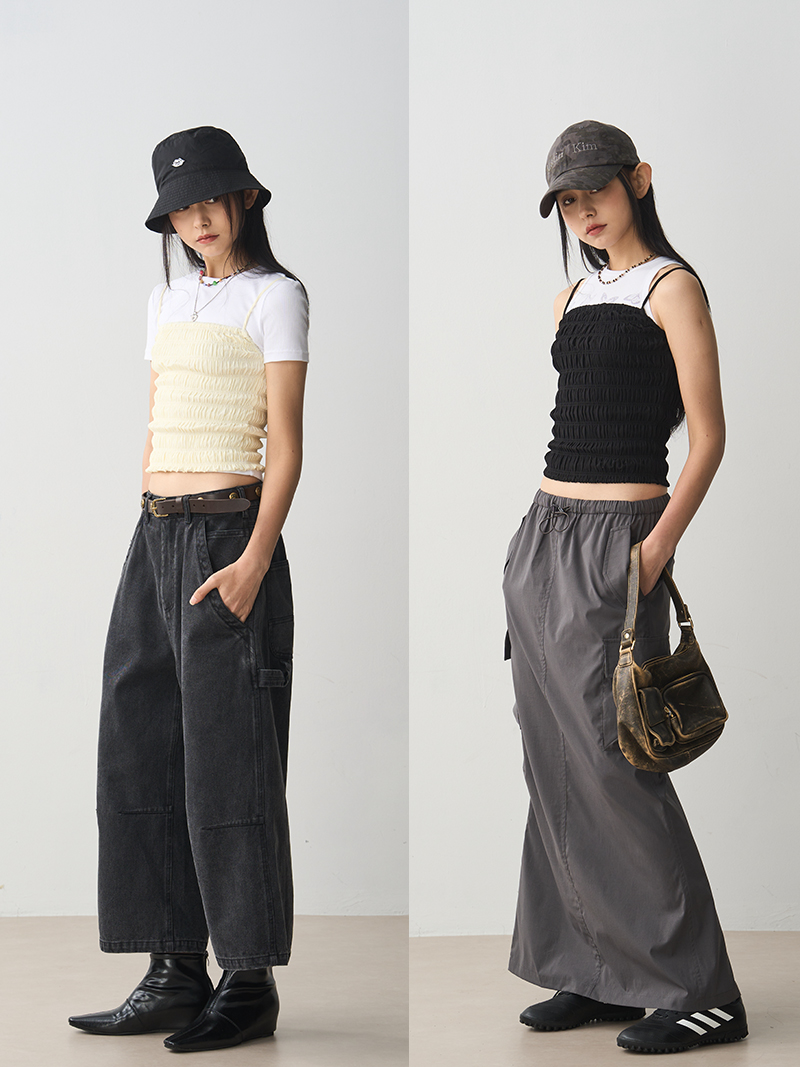 Sexy Ruffled Camisole for Women - Stretchy Bustier Top with Ruffle Edge, Perfect Summer Layering Piece