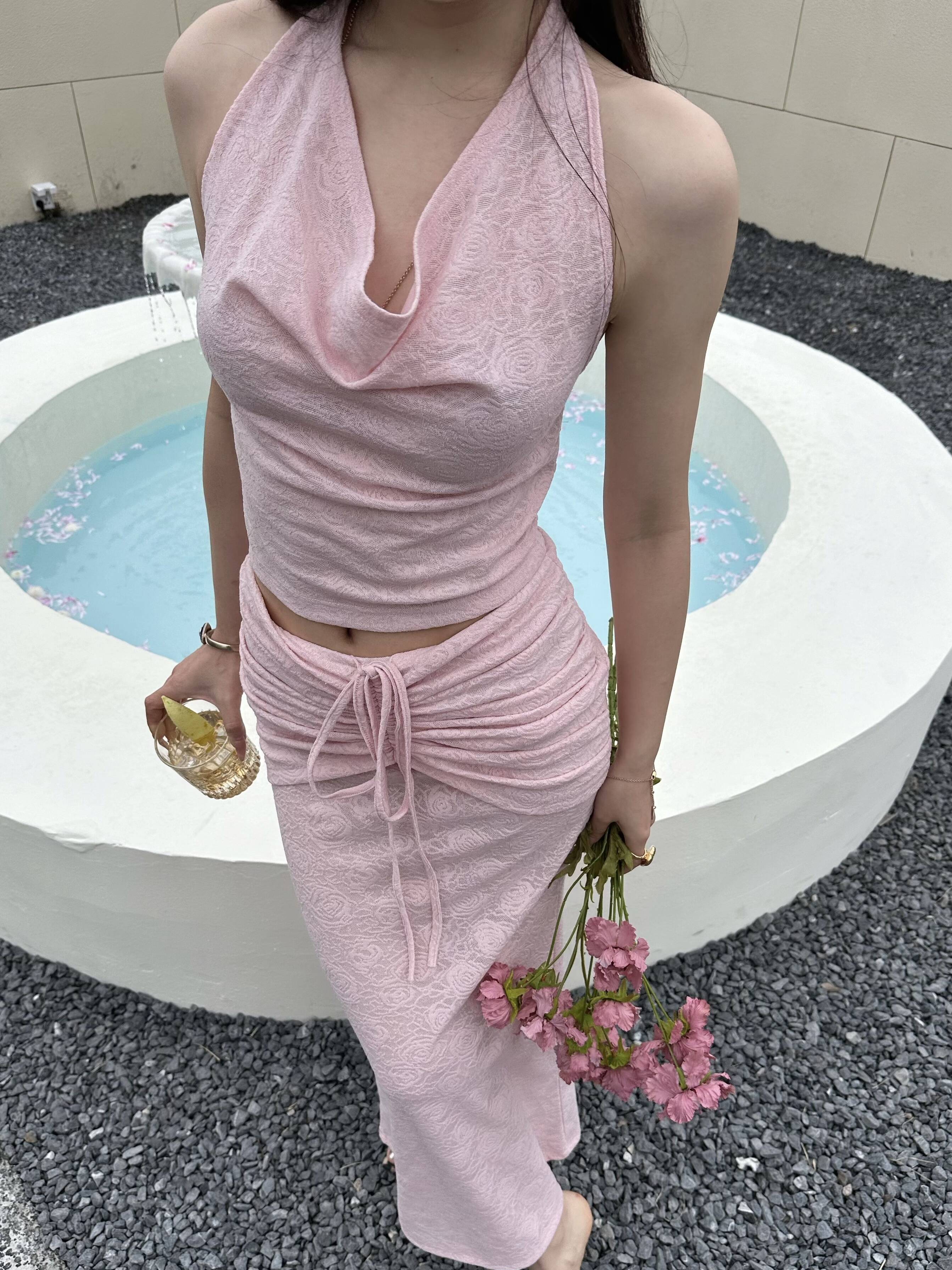 Sheer Lace Two-Color Set - Flirty Rose-Inspired Design for Early Summer - Sexy Yet Innocent Style Sheer Lace Two-Color Set - Flirty Rose-Inspired Design for Early Summer - Sexy Yet Innocent Style