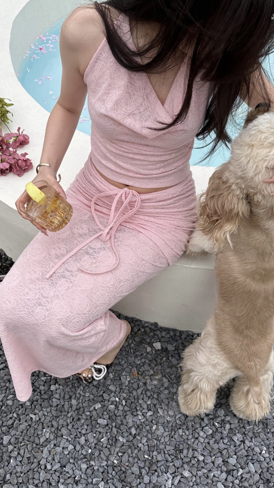 Sheer Lace Two-Color Set - Flirty Rose-Inspired Design for Early Summer - Sexy Yet Innocent Style Sheer Lace Two-Color Set - Flirty Rose-Inspired Design for Early Summer - Sexy Yet Innocent Style