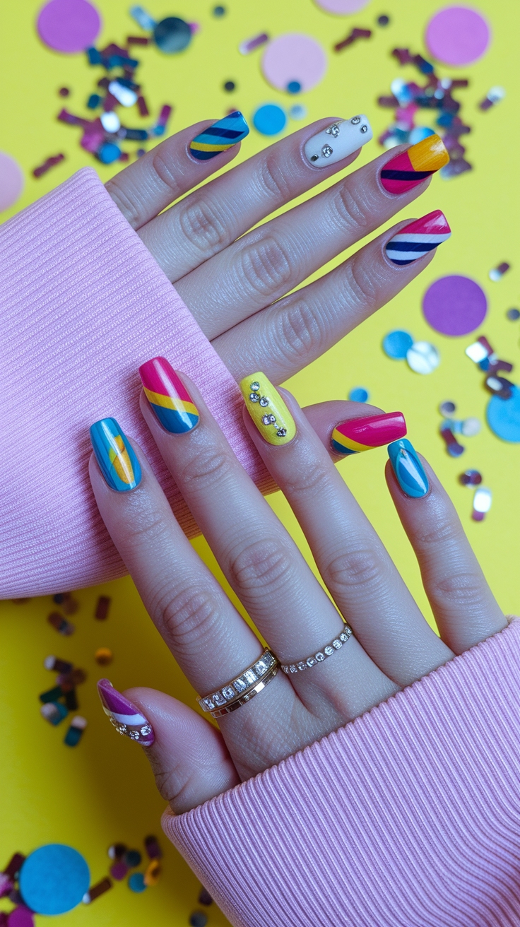 short funky nail designs