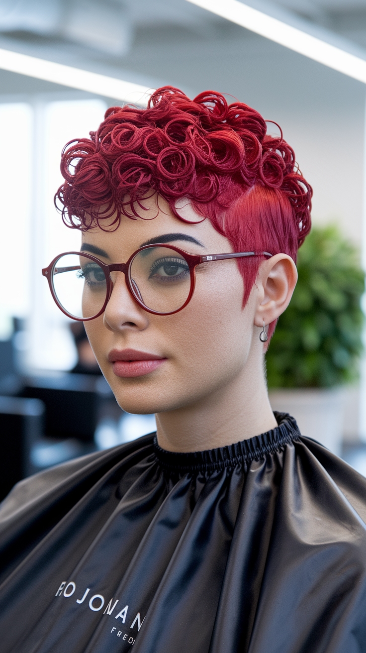 short hair for curly hair outfit idea