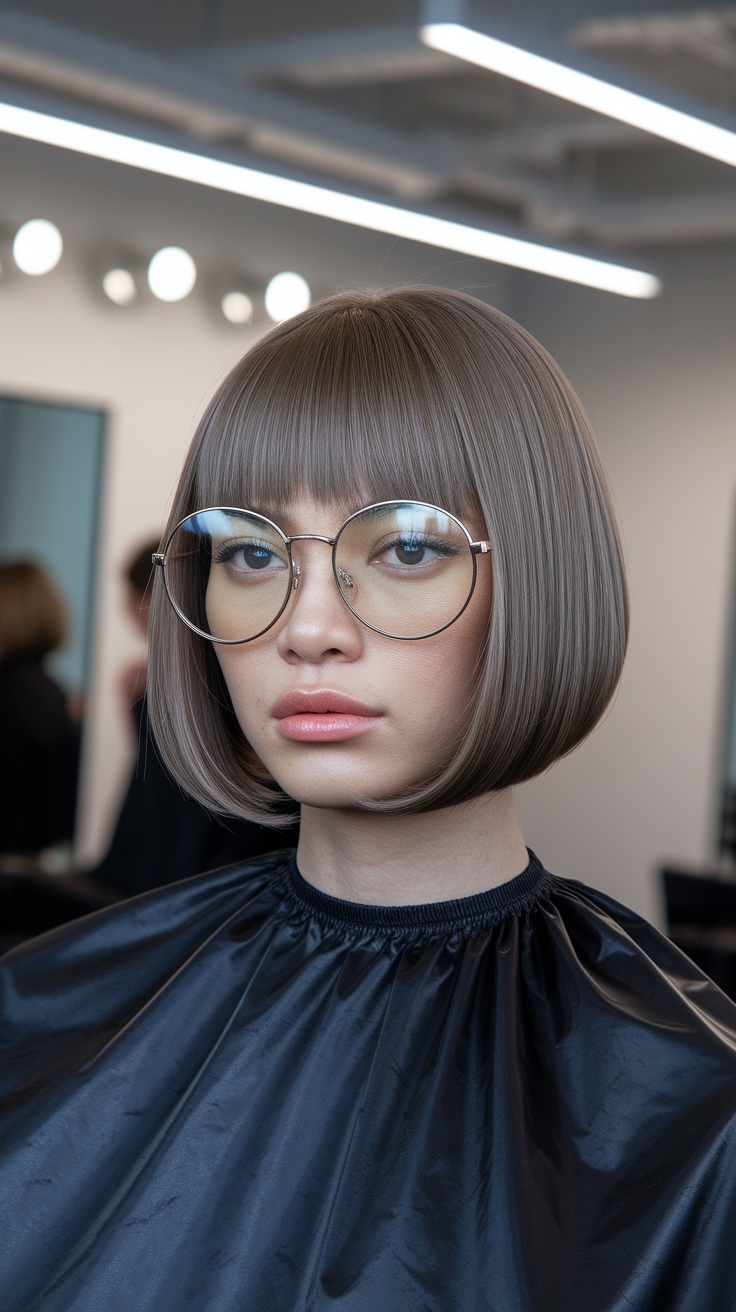 short hair for straight hair outfit idea