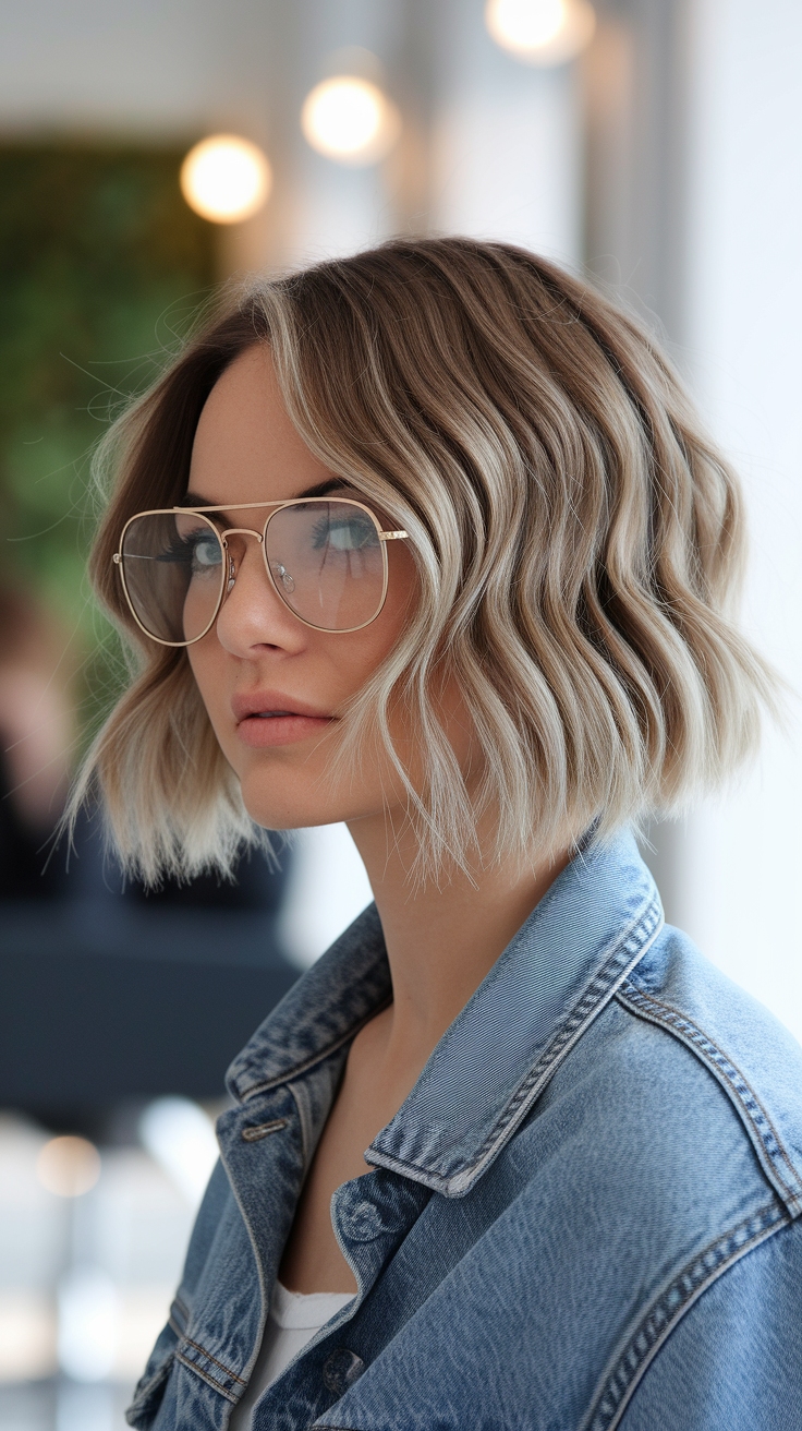 short hair for wavy hair outfit idea