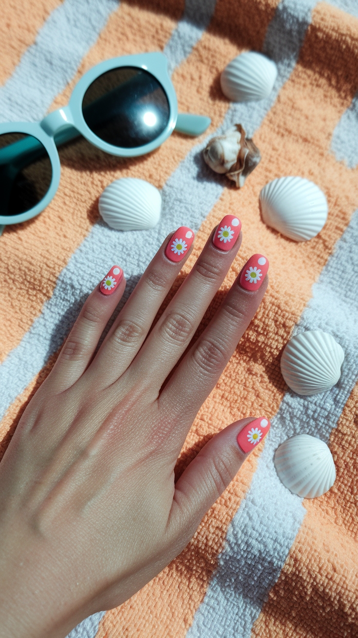 short nail inspo summer outfit idea