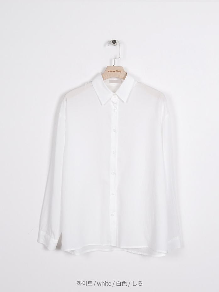 Silky Minimalist Loose-Fit Shirt - High-End Feel, Korean Style Fashion Top Silky Minimalist Loose-Fit Shirt - High-End Feel, Korean Style Fashion Top