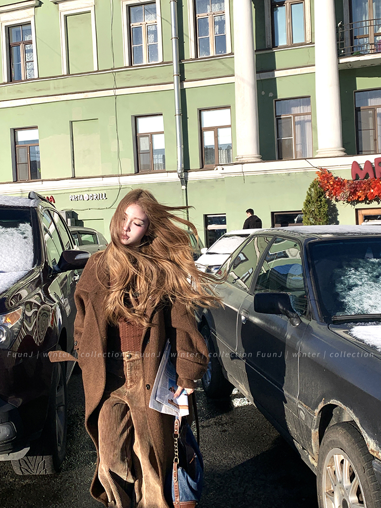 Silver Fox Plush Wide-Leg Casual Pants for Women - Vintage Washed Loose Fit Straight-Leg Trousers in Y2K Style Silver Fox Plush Wide-Leg Casual Pants for Women - Vintage Washed Loose Fit Straight-Leg Trousers in Y2K Style