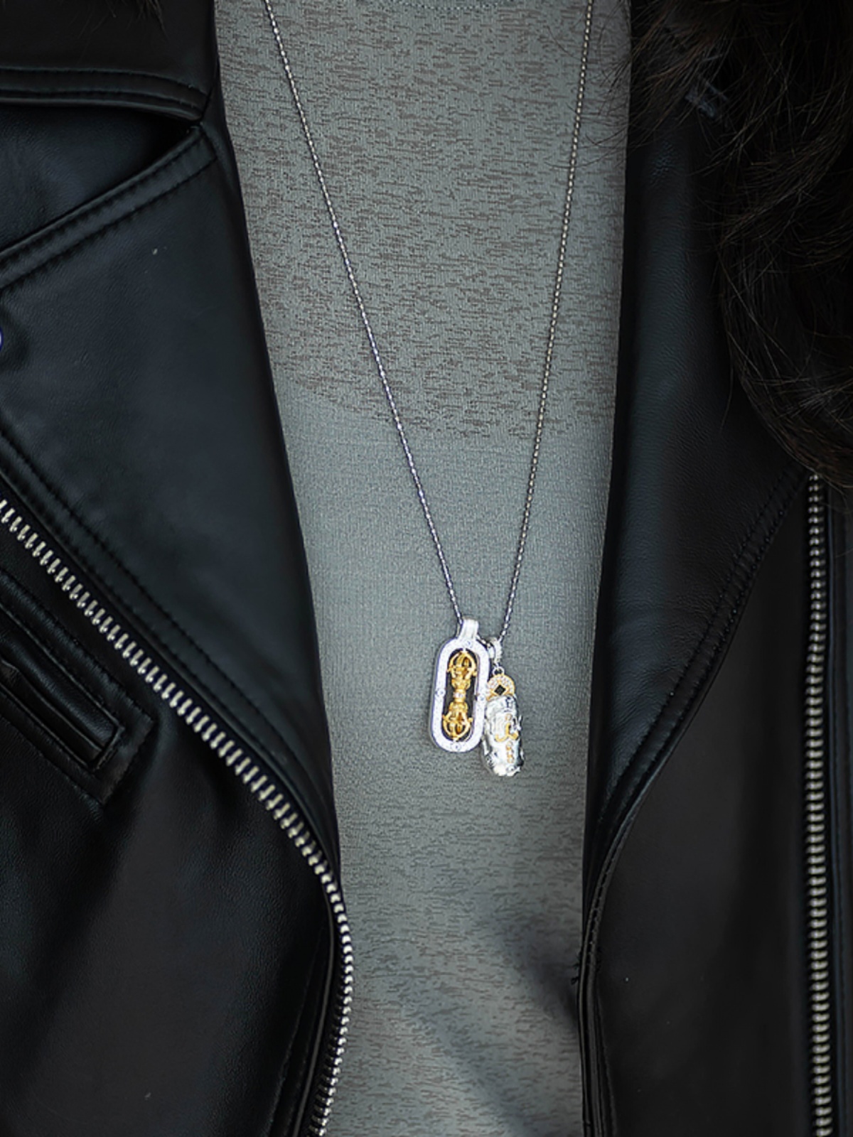 Silver S999 Necklace for Women with Pixiu and Vajra Pendant, Light Luxury Chinese Style Ethnic Jewelry Silver S999 Necklace for Women with Pixiu and Vajra Pendant, Light Luxury Chinese Style Ethnic Jewelry