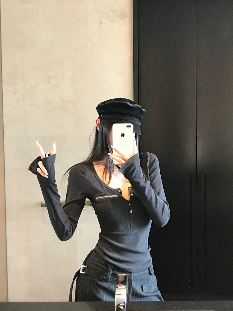 Slim Fit Long Sleeve Knit Sweater for Women with Pockets - Spring & Winter Base Top, Lightweight Layering Essential Slim Fit Long Sleeve Knit Sweater for Women with Pockets - Spring & Winter Base Top, Lightweight Layering Essential