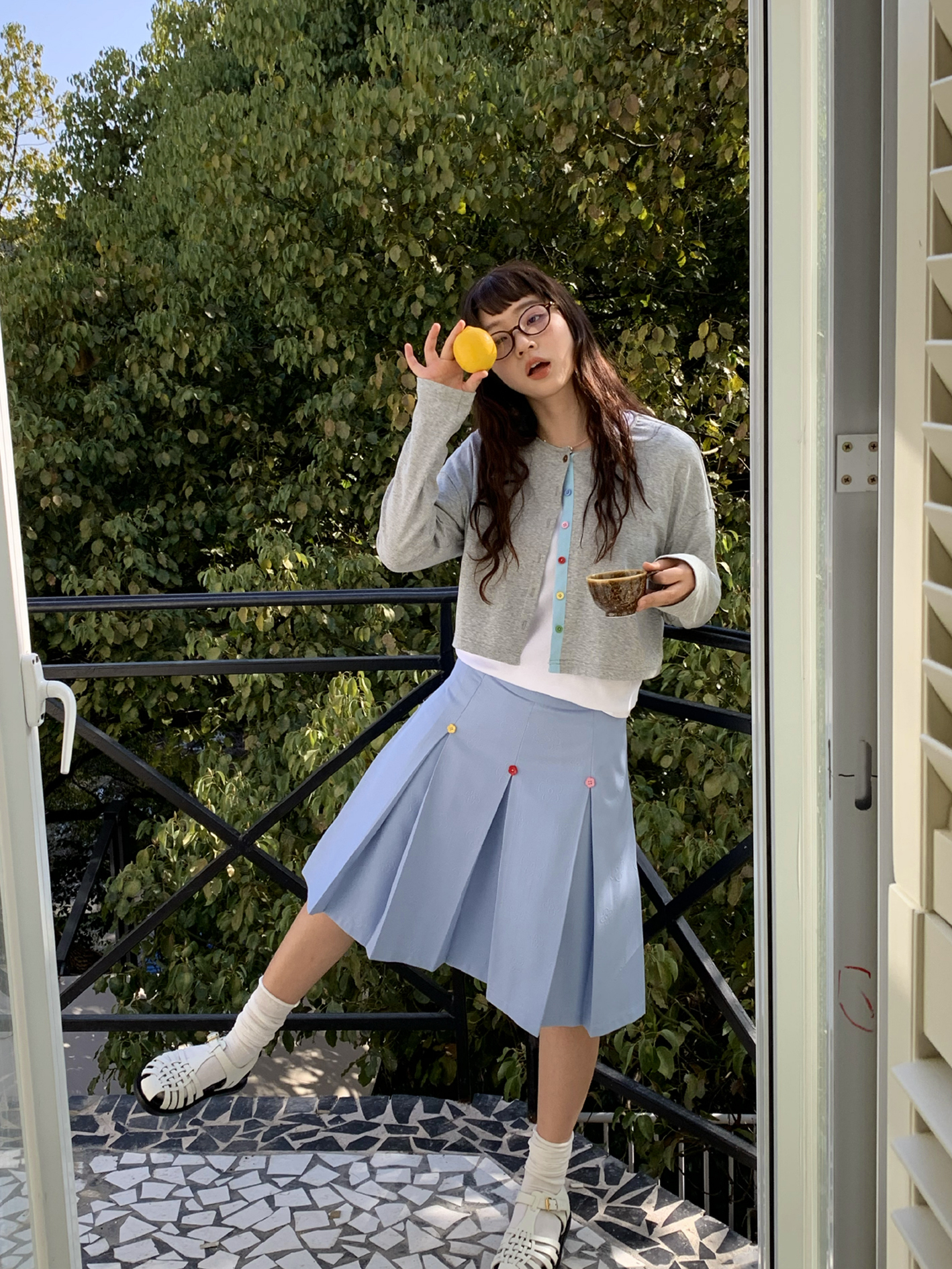 Slimming Sun Protection Cardigan with Colorful Buttons - Loose Fit College Style - Perfect for Y2K and Casual Outfits Slimming Sun Protection Cardigan with Colorful Buttons - Loose Fit College Style - Perfect for Y2K and Casual Outfits