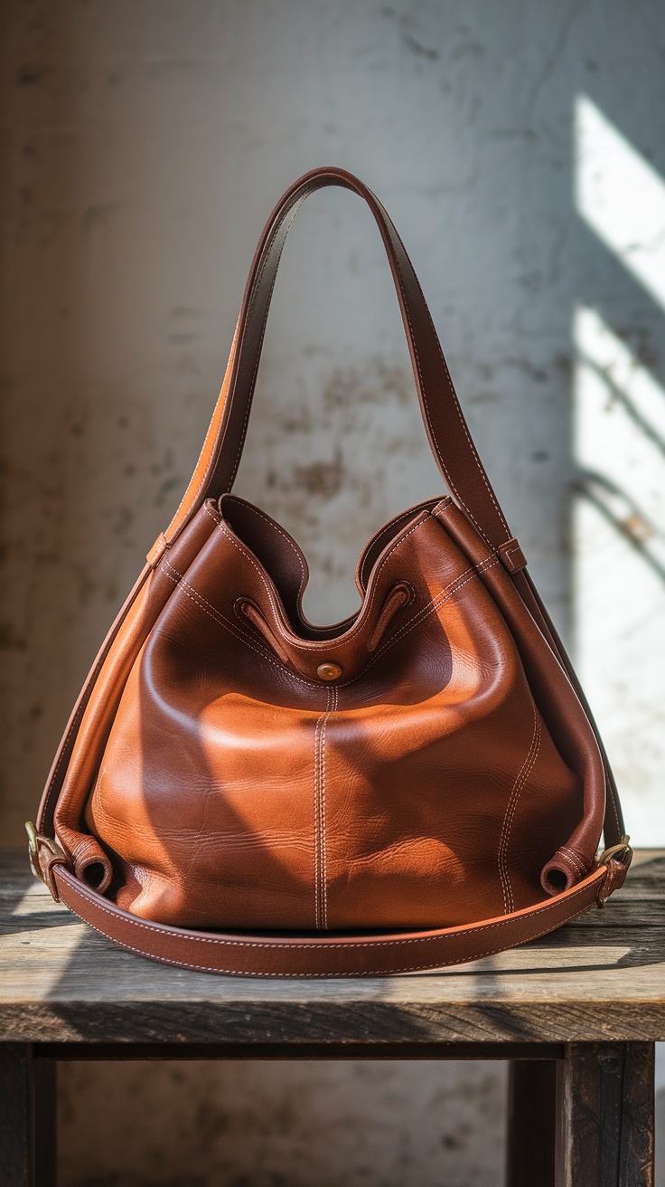 Why You Need a Slouchy Brown Leather Bag in Your Wardrobe outfit idea