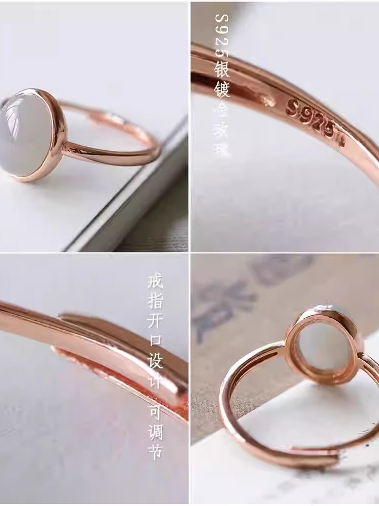 Smoke Purple Hetian Jade Ring for Women - S925 Silver Cabochon - Chinese Style Jewelry for Elegant Index Finger Fashion Smoke Purple Hetian Jade Ring for Women - S925 Silver Cabochon - Chinese Style Jewelry for Elegant Index Finger Fashion