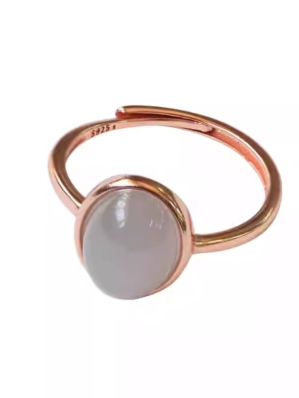 Smoke Purple Hetian Jade Ring for Women - S925 Silver Cabochon - Chinese Style Jewelry for Elegant Index Finger Fashion Smoke Purple Hetian Jade Ring for Women - S925 Silver Cabochon - Chinese Style Jewelry for Elegant Index Finger Fashion