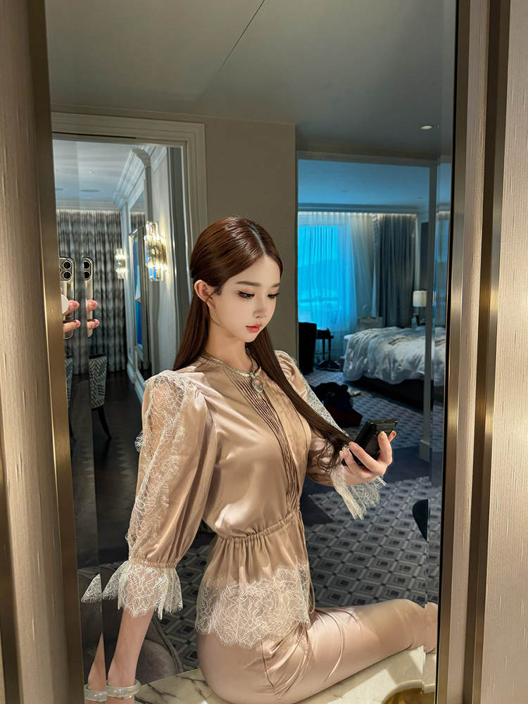 Soft Light Glass Two-Piece Dress Set - Women's Socialite Style Top and Midi Skirt, Perfect for 90s and Y2K Inspired Looks Soft Light Glass Two-Piece Dress Set - Women's Socialite Style Top and Midi Skirt, Perfect for 90s and Y2K Inspired Looks