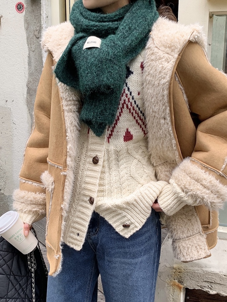 Soft Strawberry Pink Knitted Scarf - Cozy Autumn & Winter Accessory in Korean Style for Family Wear Soft Strawberry Pink Knitted Scarf - Cozy Autumn & Winter Accessory in Korean Style for Family Wear