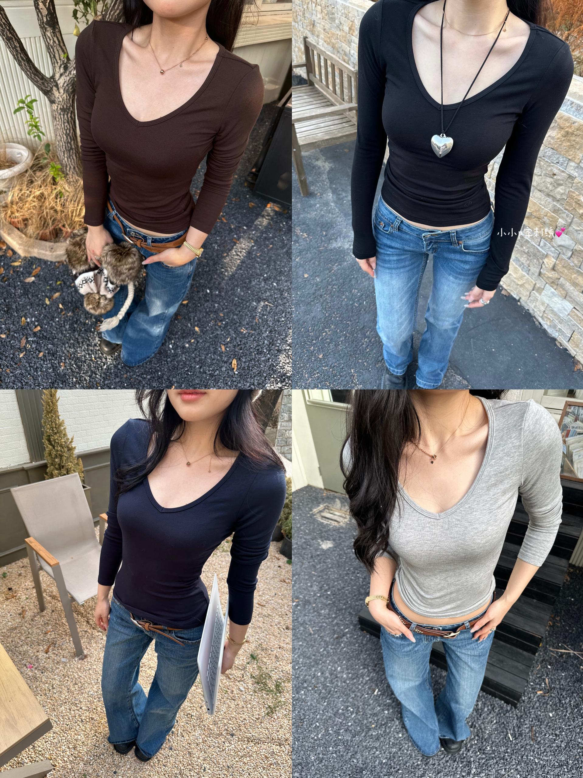 Soft Velvet V-Neck Long Sleeve Base Shirt - Basic Popchee Design for a Stylish Winter Look Soft Velvet V-Neck Long Sleeve Base Shirt - Basic Popchee Design for a Stylish Winter Look