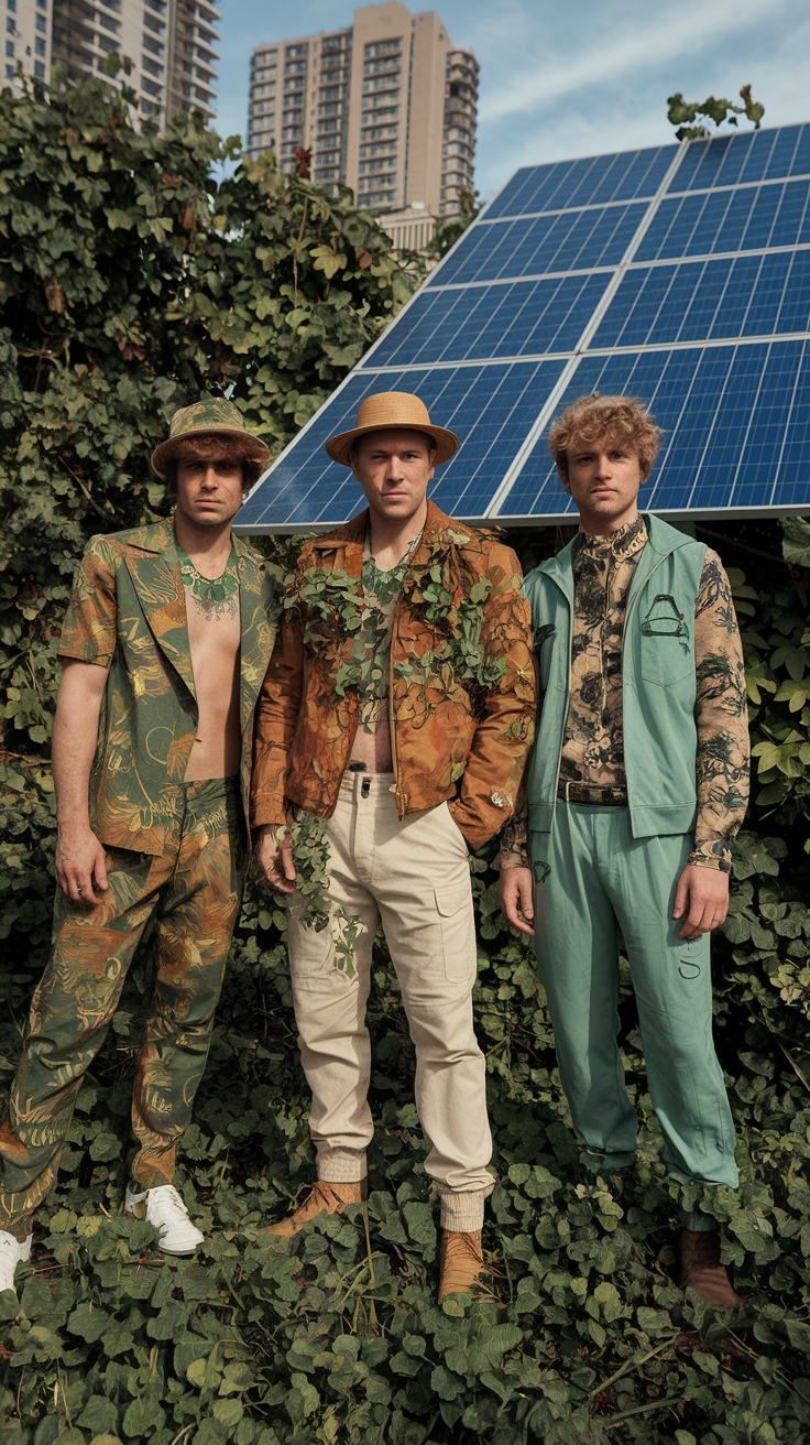 Exploring Solar Punk Fashion Men: A Sustainable Style outfit idea