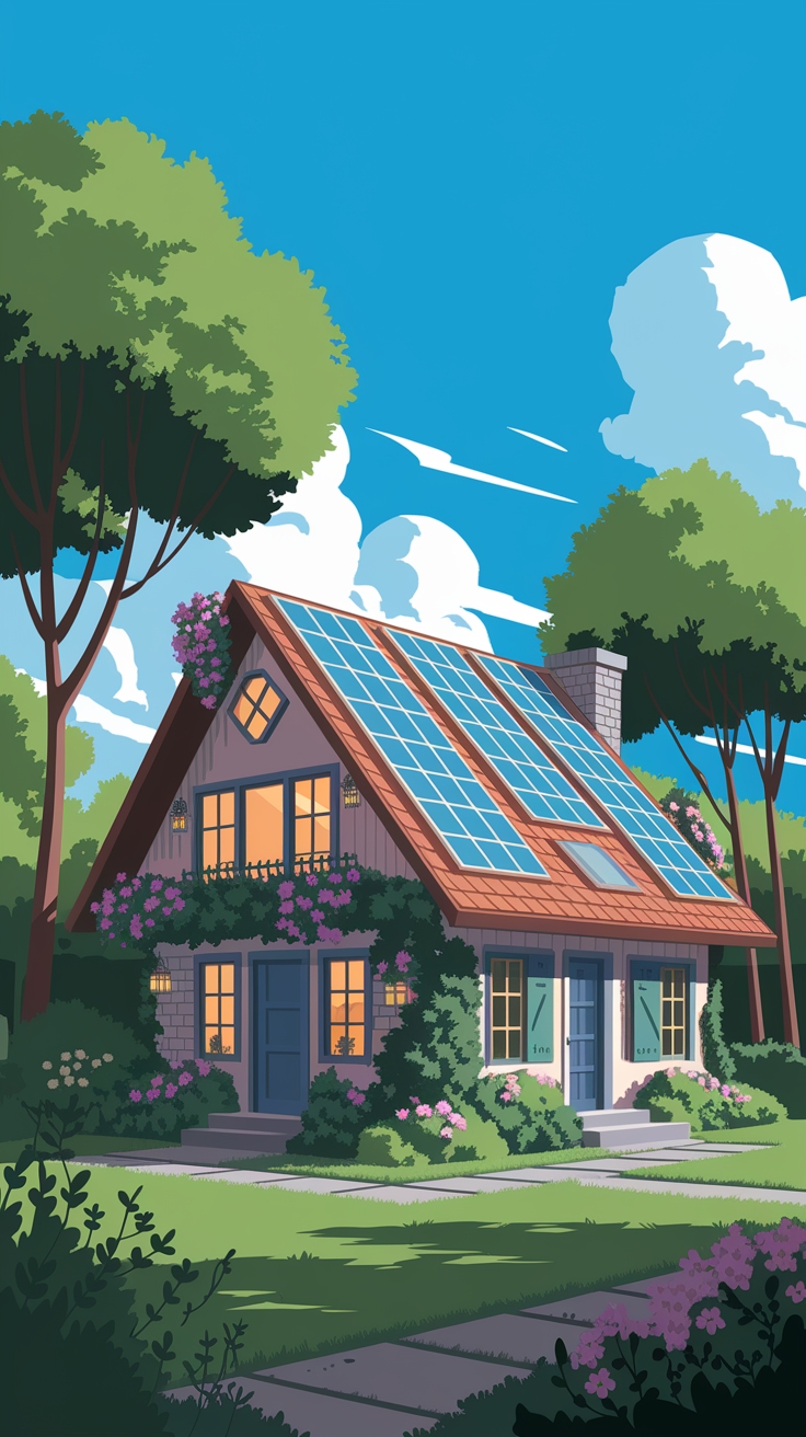 Solarpunk House Concept Art for Eco-Friendly Living outfit idea