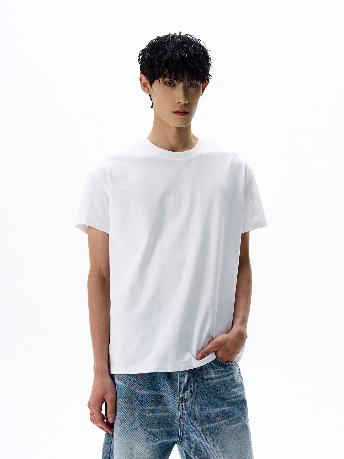 Solid Color Boxy Fit Short Sleeve T-Shirt - Versatile American Style for Summer - Cool and Comfortable Casual Top