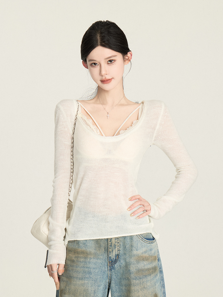 Solid Color Round Neck Long Sleeve Minimalist Knitted Sweater for Relaxation - Cozy Everyday Essential