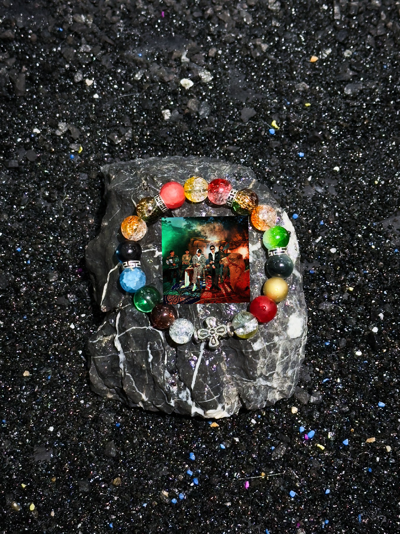 Soul Collision Album Cover Bracelet - Trendy Statement Jewelry for Music Lovers, Vintage-Inspired Design Soul Collision Album Cover Bracelet - Trendy Statement Jewelry for Music Lovers, Vintage-Inspired Design