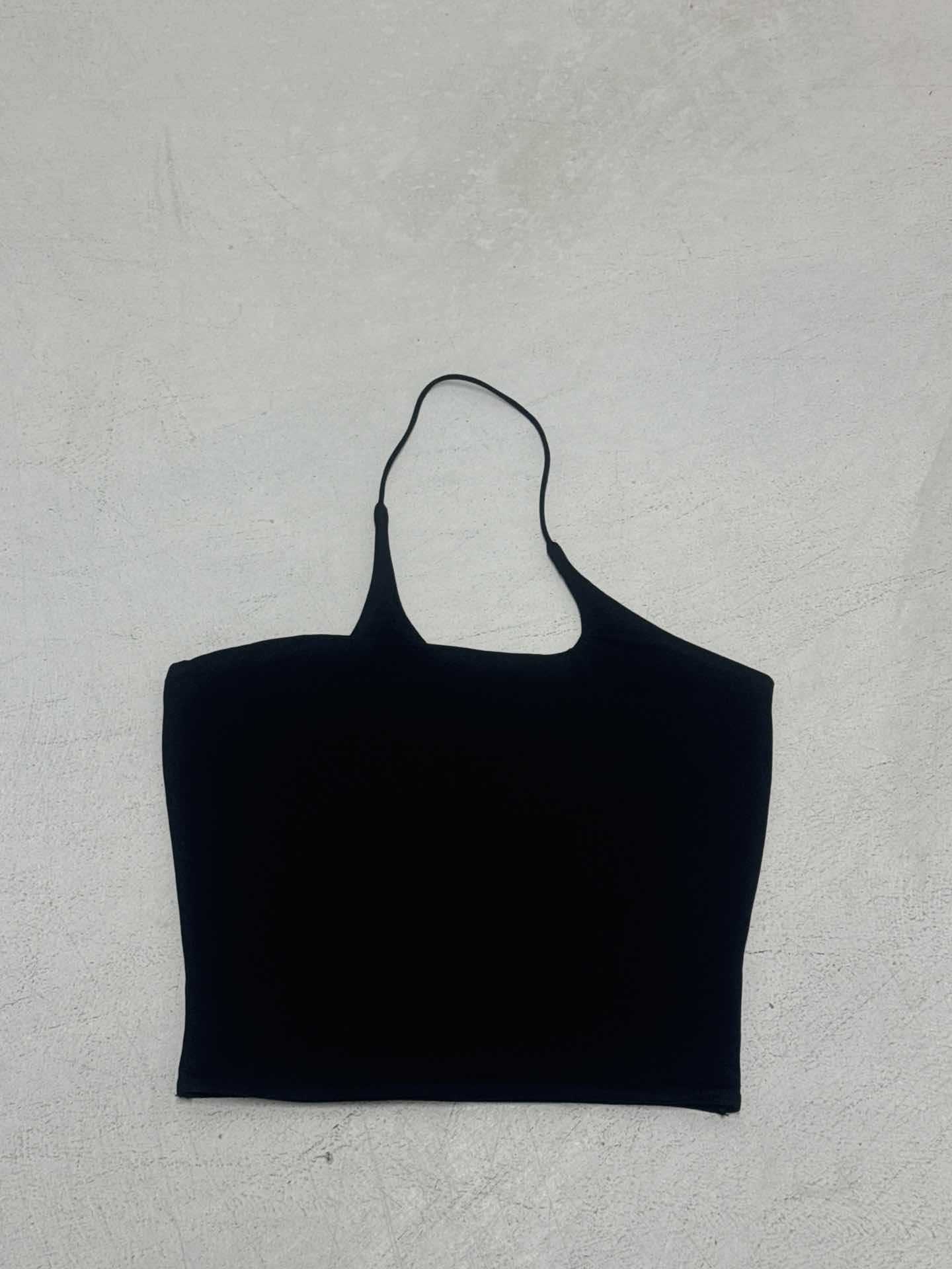 Spicy Girl Casual Solid Color Camisole - Irregular Hanging Neck Tank Top for Trendy American Style Spicy Girl Casual Solid Color Camisole - Irregular Hanging Neck Tank Top for Trendy American Style