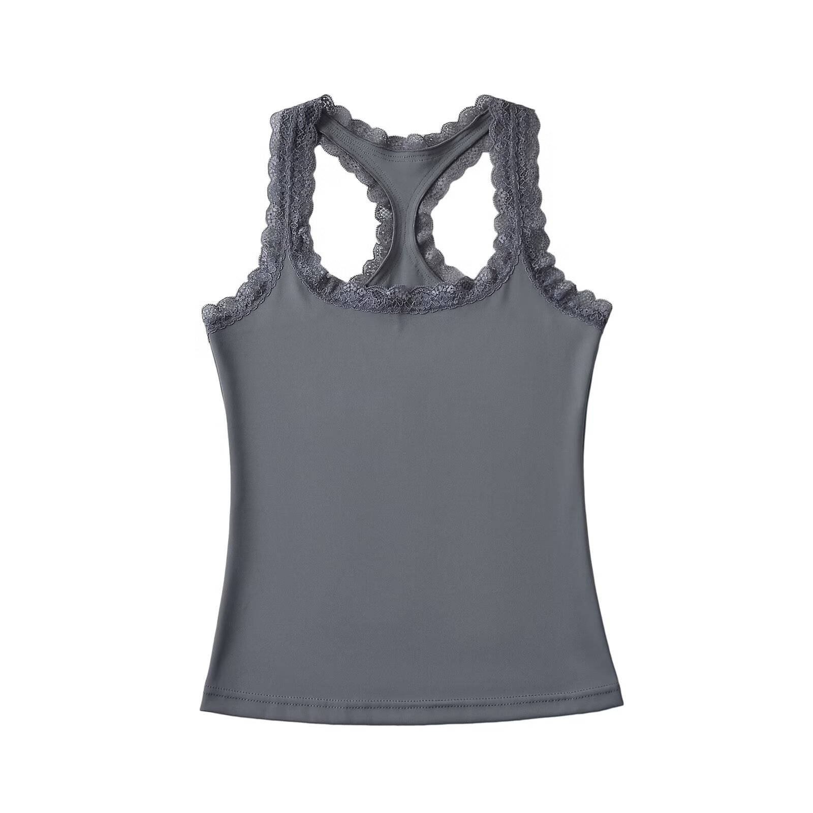 Spicy Girl Lace Trim Camisole - Fitted Sleeveless Inner Top for a Chic Look - Perfect for Y2K and Korean Style Fashion Spicy Girl Lace Trim Camisole - Fitted Sleeveless Inner Top for a Chic Look - Perfect for Y2K and Korean Style Fashion