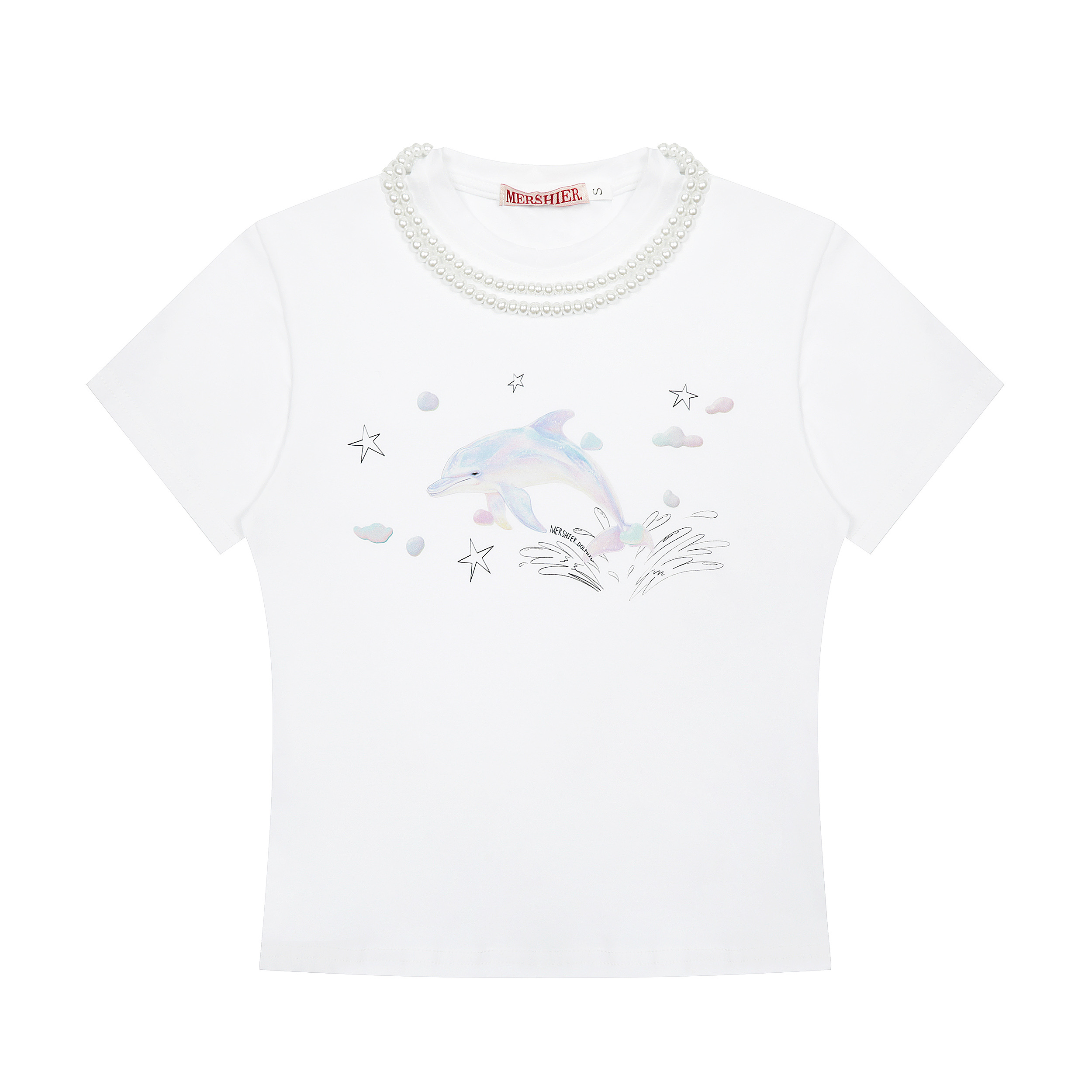 Spicy Summer Dolphin Print Short Sleeve T-Shirt - Slim Fit Cropped Top for Hot Girl Style Spicy Summer Dolphin Print Short Sleeve T-Shirt - Slim Fit Cropped Top for Hot Girl Style