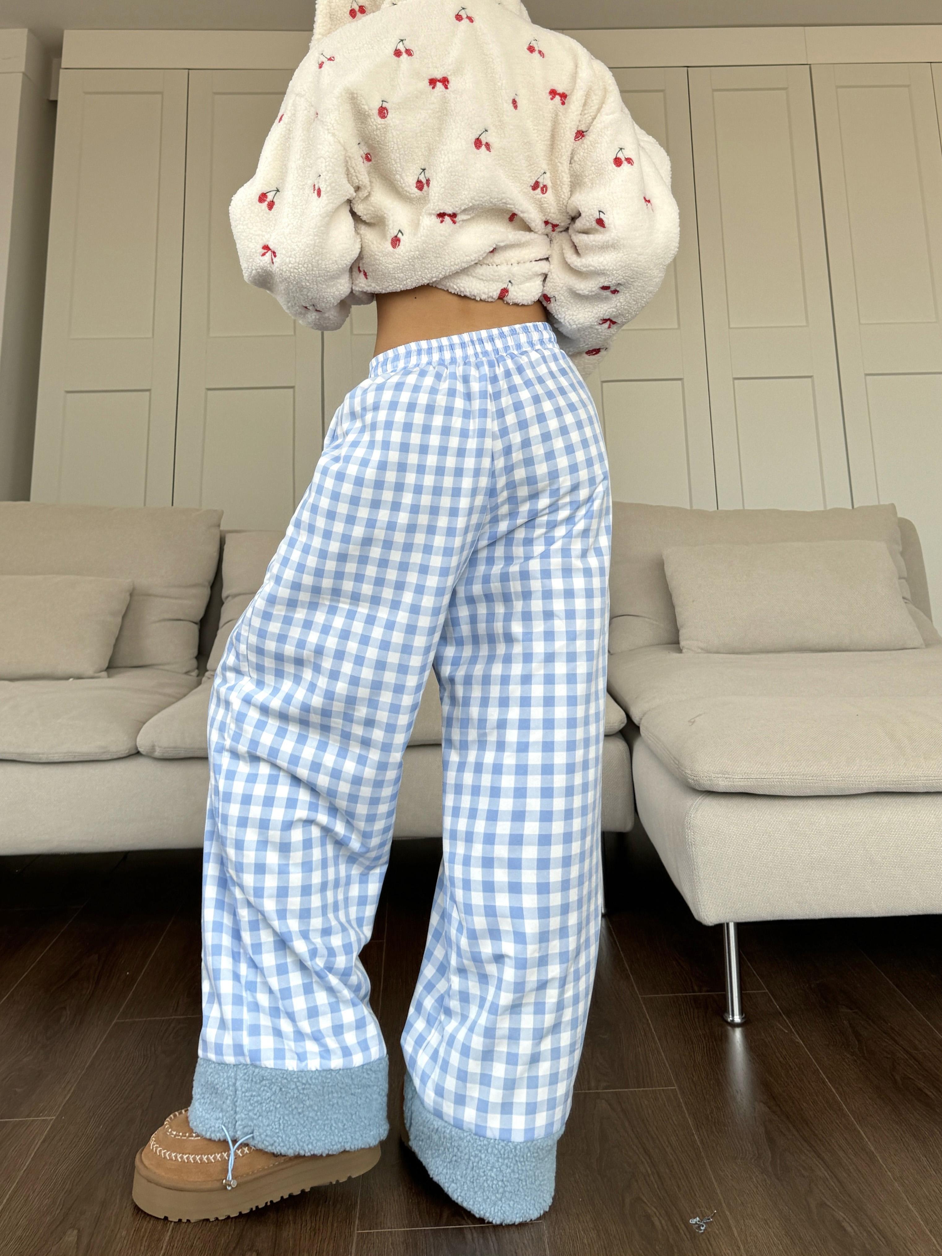 Spicy Winter Lamb Wool Plaid Cotton Pants - Loose Fit, Warm, Thick, Windproof for Cold Weather Fashion Spicy Winter Lamb Wool Plaid Cotton Pants - Loose Fit, Warm, Thick, Windproof for Cold Weather Fashion