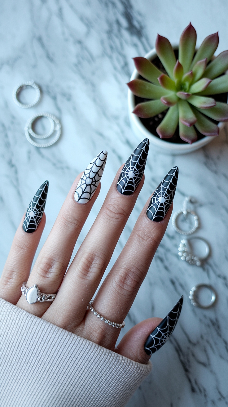 spider gel nail designs outfit idea