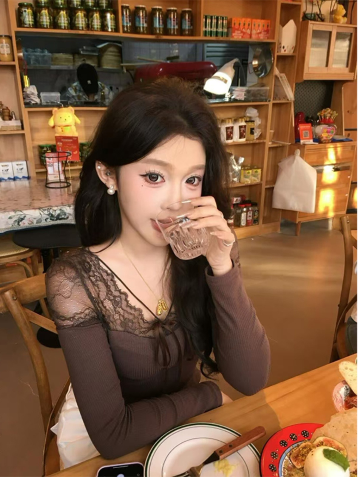 Spliced Lace Sheer Inner Wear - Versatile Base Shirt for a Sexy, Temperament Style - Perfect for Layering and Everyday Wear Spliced Lace Sheer Inner Wear - Versatile Base Shirt for a Sexy, Temperament Style - Perfect for Layering and Everyday Wear