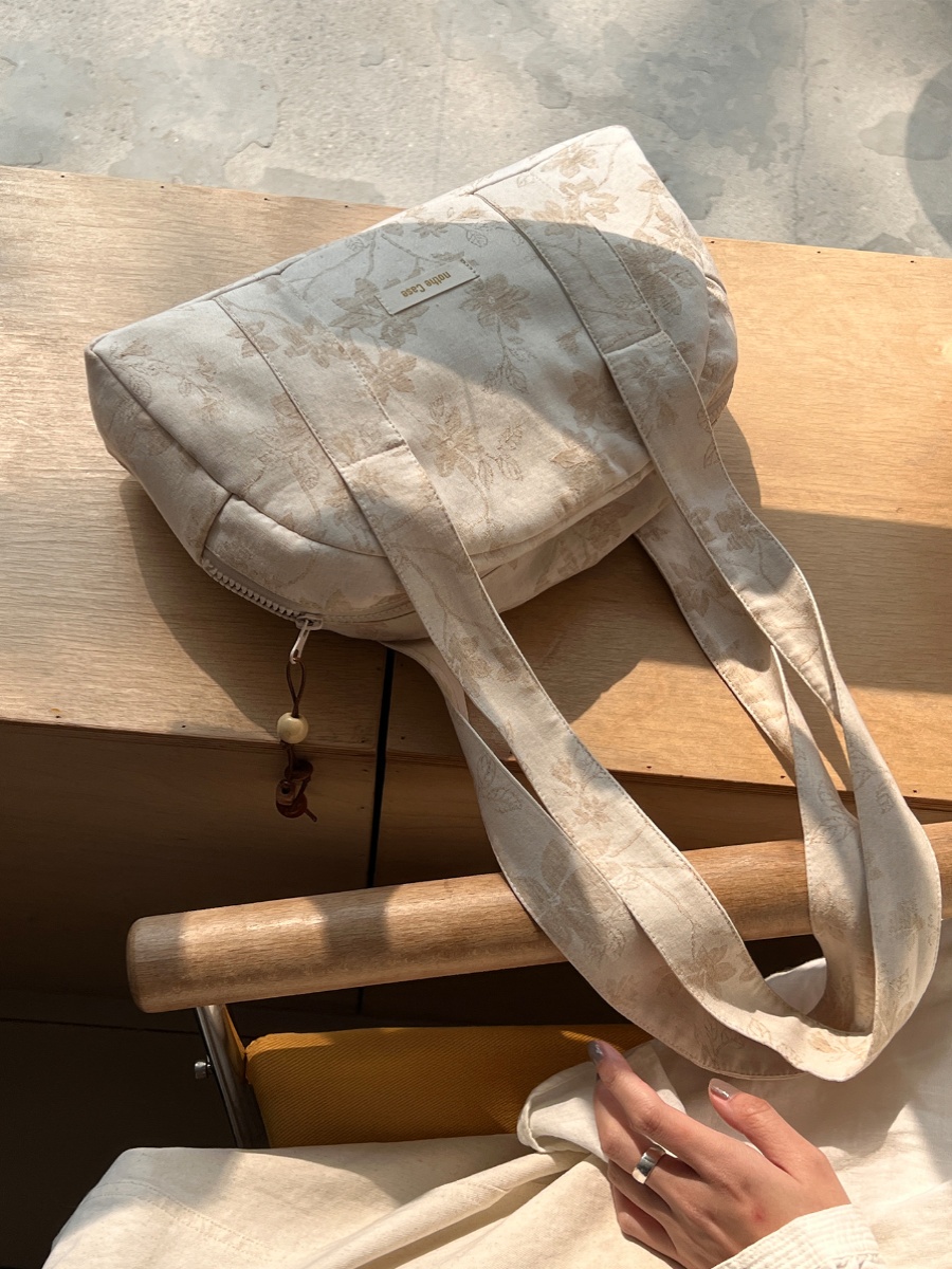 Spring Summer Linen Boston Bag - Large Capacity Chinese Style Niche Shoulder Bag Spring Summer Linen Boston Bag - Large Capacity Chinese Style Niche Shoulder Bag