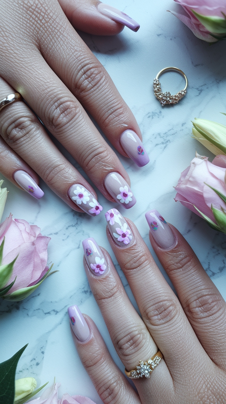 spring acrylic nail designs