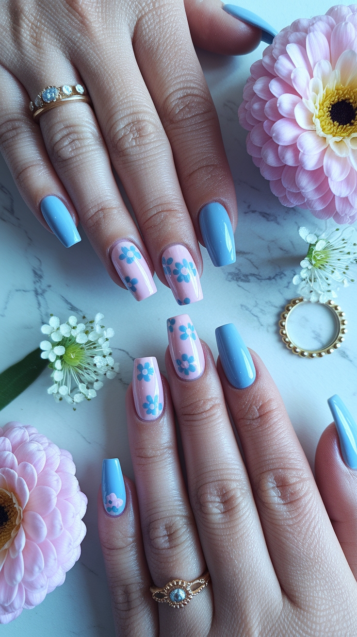 spring acrylic nail designs outfit idea